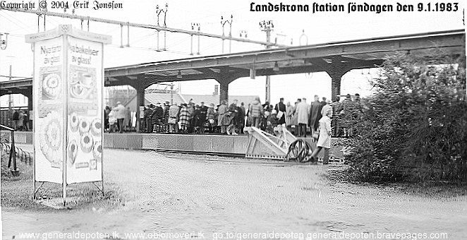 bild av Landskrona station i v&auml;ntan p&aring; X10 9.1.1983