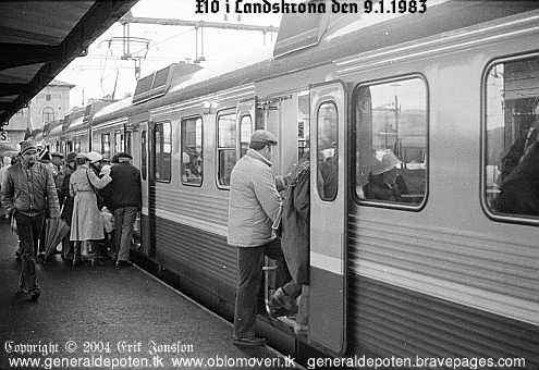 bild av Landskrona station med X10 9.1.1983