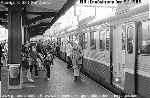 bild av Landskrona station med X10 9.1.1983