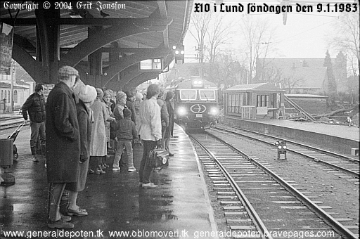 bild av X10 till sp&aring;r 6 p&aring; Lund C den 9.1.1983