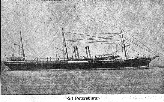 Den ryske hj�lpkryssaren Sankt-Peterburg.