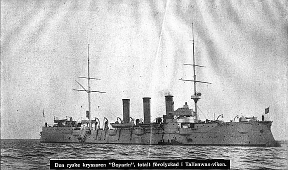 Den ryske kryssaren �Boyarin� totalt f�rolyckad i Talienwan-viken.