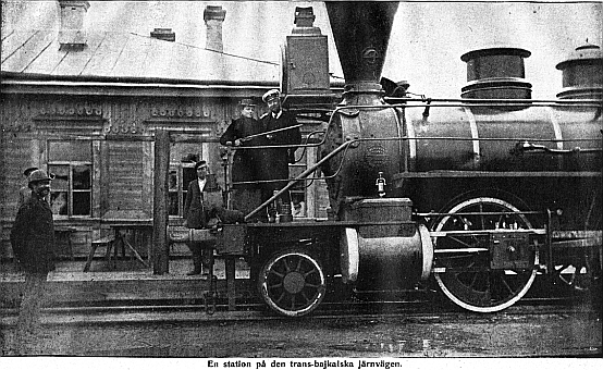 bild av station p&aring; den transbajkalska j&auml;rnv&auml;gen 1904.