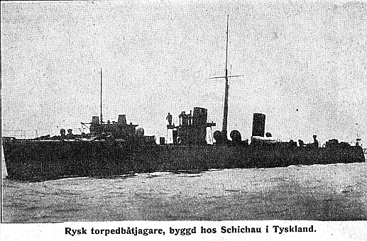 Rysk torpedb�tjagare, byggd hos Schichau i Tyskland.