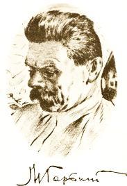 bild av den ryske f&ouml;rfattaren Maksim Gorkij (Maxim Gorky)