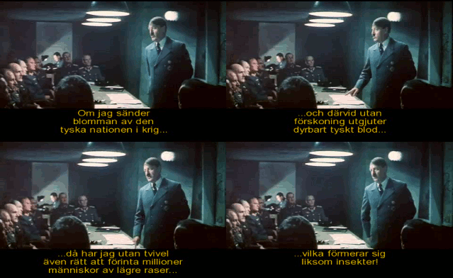 Adolf Hitler f&ouml;rintar millioner i Ozerovs film Slaget om Moskva.