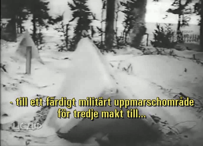 Bilder m.m. ur filmen &laquo;Mannerheimlinjen&raquo;