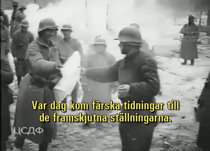 Bilder m.m. ur filmen &laquo;Mannerheimlinjen&raquo;