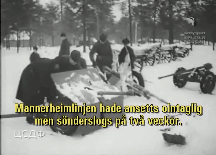 Bilder m.m. ur filmen &laquo;Mannerheimlinjen&raquo;