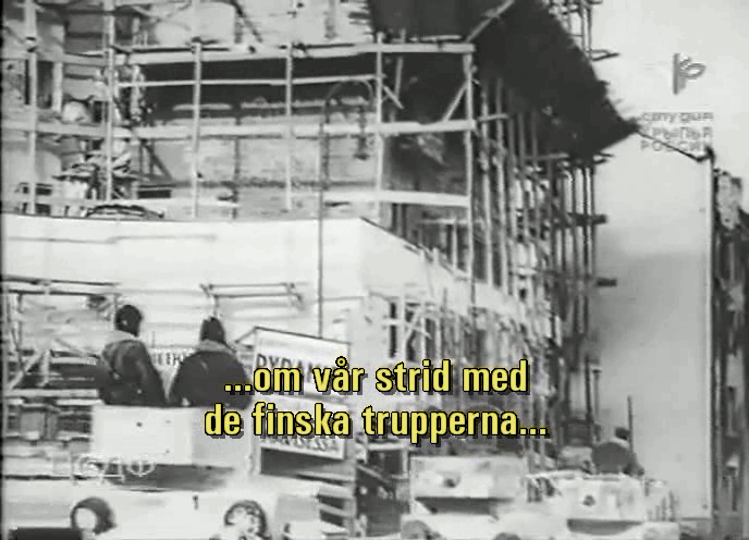 Bilder m.m. ur filmen &laquo;Mannerheimlinjen&raquo;