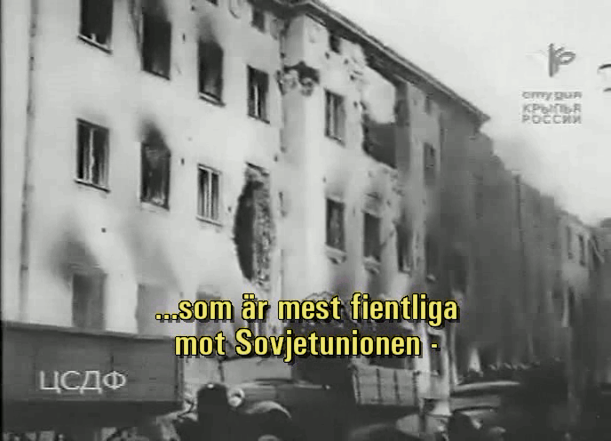 Bilder m.m. ur filmen &laquo;Mannerheimlinjen&raquo;