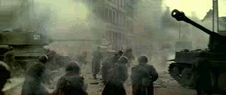 Bild ur Ozerovs spelfilm &raquo;Sista stormningen&laquo; (Befrielse 5).