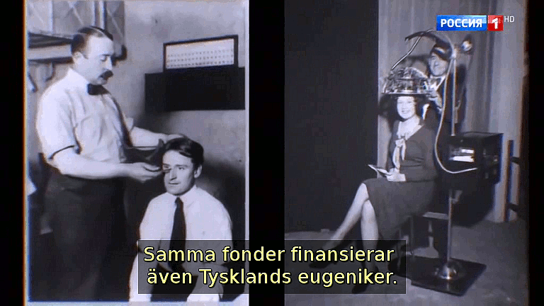 Samma fonder finansierar även Tysklands eugeniker. (Bild ur filmen &laquo;Det stora okända kriget&raquo;)