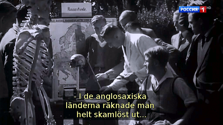 I de anglosaxiska länderna räknade man helt skamlöst ut i vilken mån, en enskild människa var lönsam, i vilken mån hennes liv medförde utgifter för staten och vilken avkastning, hon kunde bringa samhället. Om balansen var negativ, så hade människan ingen rätt till liv. (Bild ur filmen &laquo;Det stora okända kriget&raquo;)