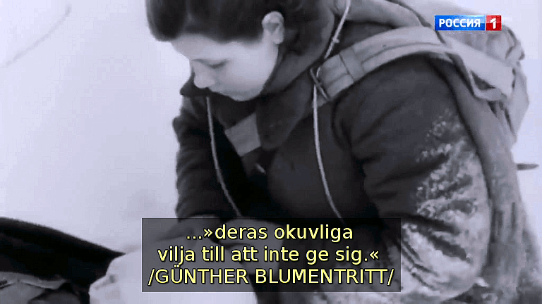 ...»deras okuvliga vilja till att inte ge sig.« (Bild ur filmen &laquo;Det stora okända kriget&raquo;)
