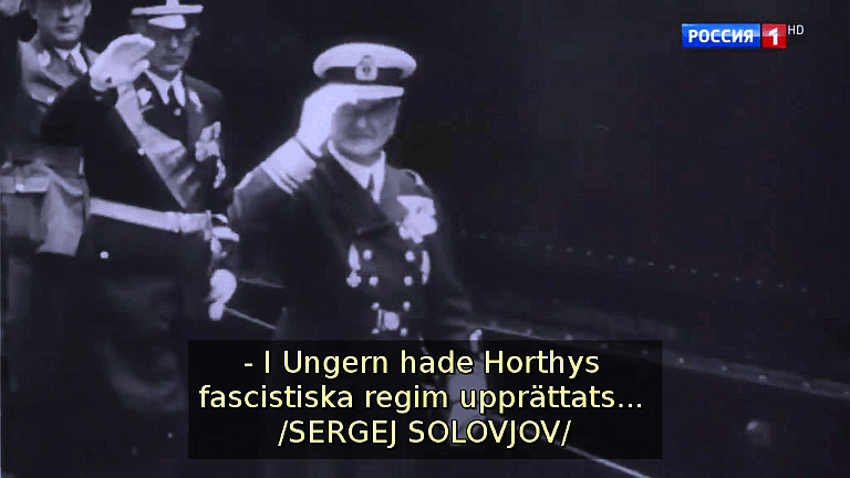 I Ungern hade Horthys fascistiska regim upprättats... (Bild ur filmen &laquo;Det stora okända kriget&raquo;)