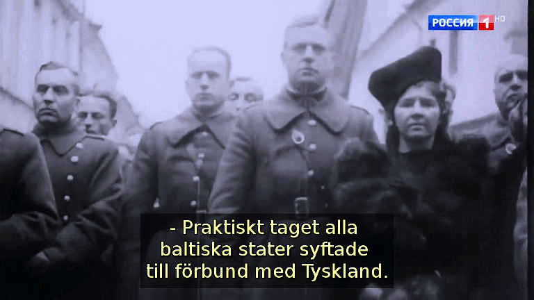 Praktiskt taget alla baltiska stater syftade till förbund med Tyskland. (Bild ur filmen &laquo;Det stora okända kriget&raquo;)