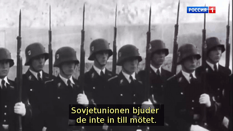 Sovjetunionen bjuder de inte in till mötet. (Bild ur filmen &laquo;Det stora okända kriget&raquo;)