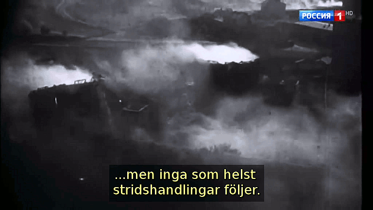 ...men inga som helst stridshandlingar följer. (Bild ur filmen &laquo;Det stora okända kriget&raquo;)