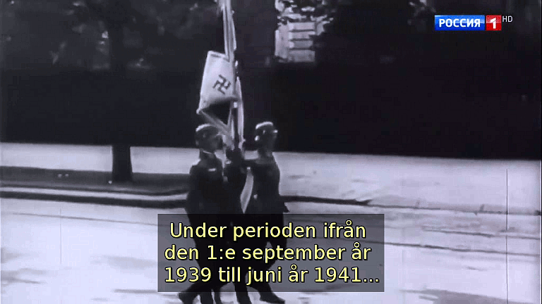 Under perioden ifrån den 1:e september år 1939 till juni 1941... (Bild ur filmen &laquo;Det stora okända kriget&raquo;)