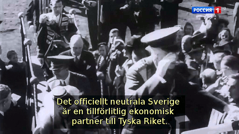 Det officiellt neutrala Sverige är en pålitlig ekonomisk partner till Tyska Riket. (Bild ur filmen «Det stora okända kriget»)