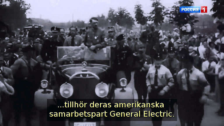 varav 30% av aktierna tillhör deras amerikanska samarbetspart General Electric. (Bild ur filmen &laquo;Det stora okända kriget&raquo;)