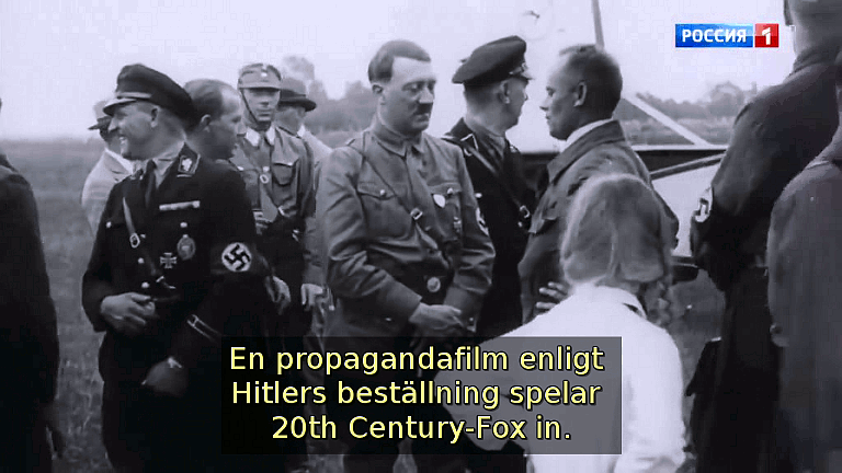 En propagandafilm enligt Hitlers beställning spelar 20th Century Fox in. (Bild ur filmen &laquo;Det stora okända kriget&raquo;)