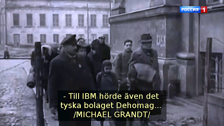 Till IBM hörde det tyska bolaget Dehomag... (Bild ur filmen &laquo;Det stora okända kriget&raquo;)