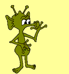 Alien greeting you