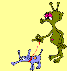 Female Alien with pet