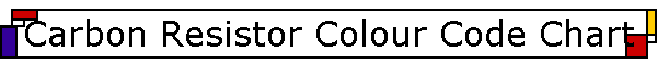 Carbon Resistor Colour Code Chart