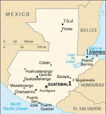 This is a simple Guatemala map