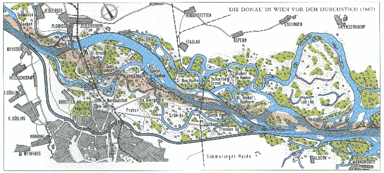 Donau in Wien, 1867