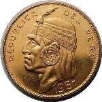 [Der Sonnengott in Gold geprägt]