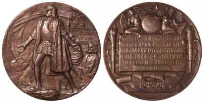 [Medaille 1892 auf Kolumbus zur 400-Jahrfeier der Entdeckung Amerikas]