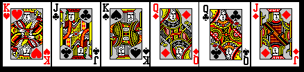 six random cards