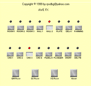 Use this panel to change the FX in real time