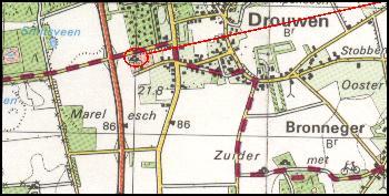 Location of the tombs D19 and D20 near Drouwen / Lage der Grber D19 und D20 bei Drouwen / Ligging van de graven D19 en D20 bij Drouwen / Position des tombes D19 et D20 chez Drouwen / Posicin de las tumbas D19 y D20 cerca de Drouwen