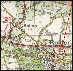 Location of the tombs D17 and D18 at Rolde / Lage der Grber D17 und D18 in Rolde / Ligging van de graven D17 en D18 in Rolde / Position des tombes D17 et D18  Rolde / Posicin de las tumbas D17 y D18 a Rolde