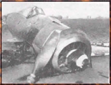 German fighter ( probably  FW-190A) shot down near the city of Turda