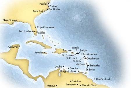 Caribbean locations for our cruise