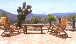 An great view in gorgeous sunshine from the hot-tub