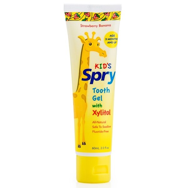 Xlear‏, جل أسنان للأطفال، بنكهة البنان والفراولة والإكسيليتول، 2.0 fl oz(60 مل)