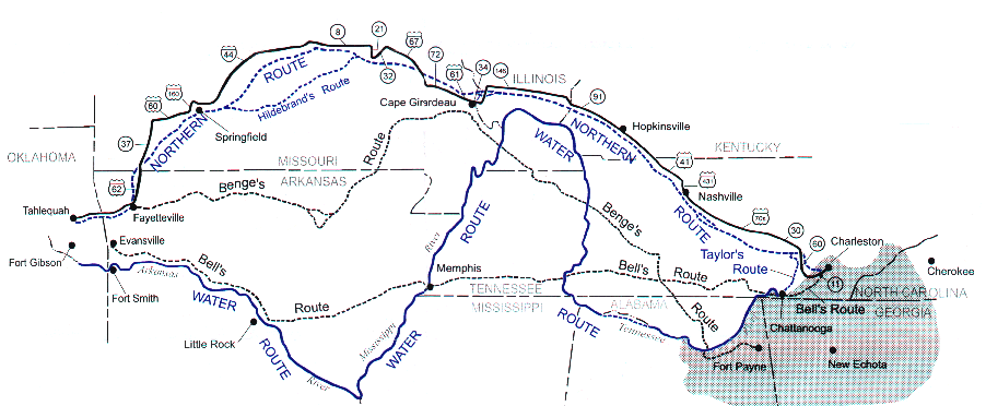 Trail Of Tears Map