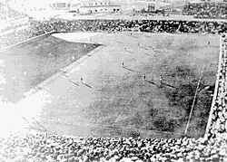 Vista panor�mica del Estadio Metropolitano en 1948, adquirido en propiedad por el Club Atl�tico de Madrid