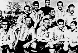 Athletic Aviaci�n (1940-1941): Tabales; Mesa, Aparicio; Gabilondo, Germ�n, Mach�n; Man�n, Arencibia, Pruden, Campos y V�zquez