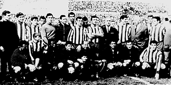 Campeones de Liga con el entrenador Domingo Balmaya. Estadio Metropolitano, temporada 1965-1966