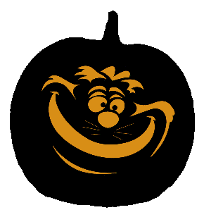 Disney Cheshire Cat Pumpkin Carving Pattern
