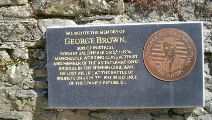The memorial plaque erected 27th June October 2008.