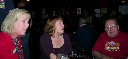 Anne O'Hara, Margaret Bruton and Jack Edwards having a quiet pint in the Hewitt - Nov. 8th 2008